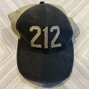 Cotton Mule Grey Distressed 212 Adjustable Trucker Hat